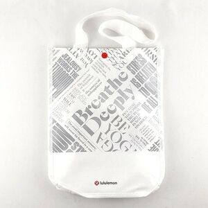 Lululemon Carryall Tote Inspirational Quotes White  Grey